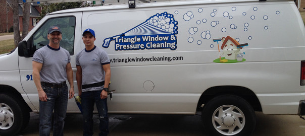 Triangle Window & Pressure Cleaning Team and Van